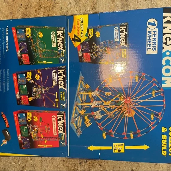 K’nex Collect & Build Ferris Wheel, Speed Coaster, Clockwork Roller Coaster - Picture 4 of 4